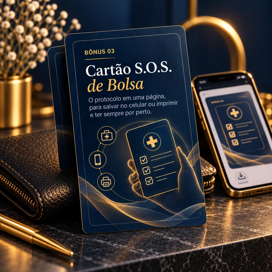 Mockup do bônus Cartão S.O.S. de Bolsa
