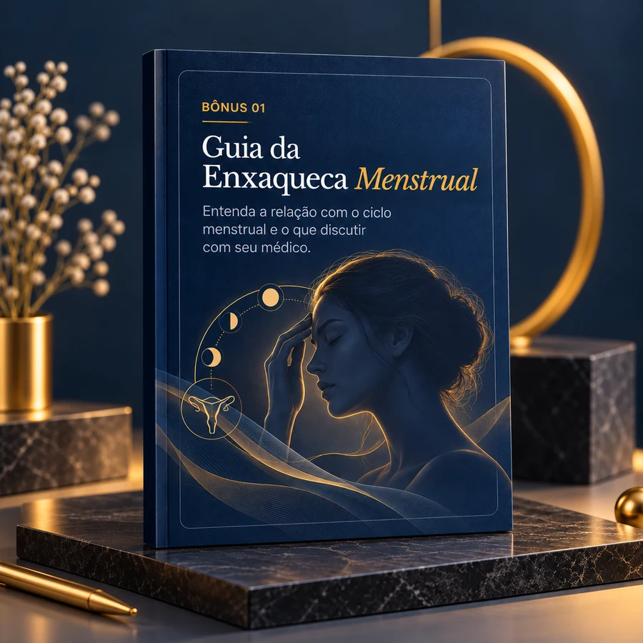 Mockup do bônus Guia da Enxaqueca Menstrual