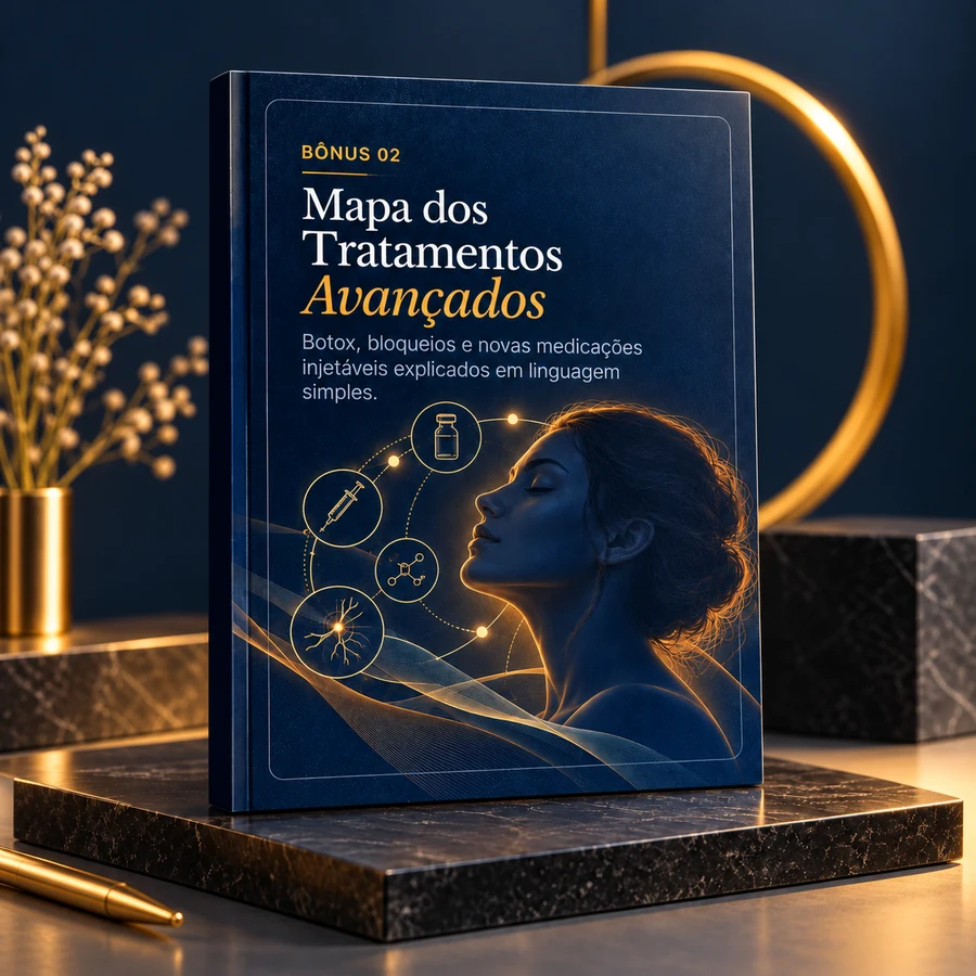 Mockup do bônus Mapa dos Tratamentos Avançados